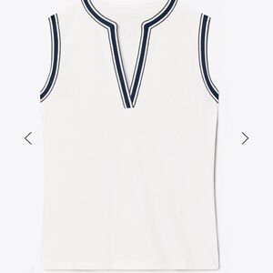 TORY BURCH TECH PIQUÉ TUNIC TANK SIZE S